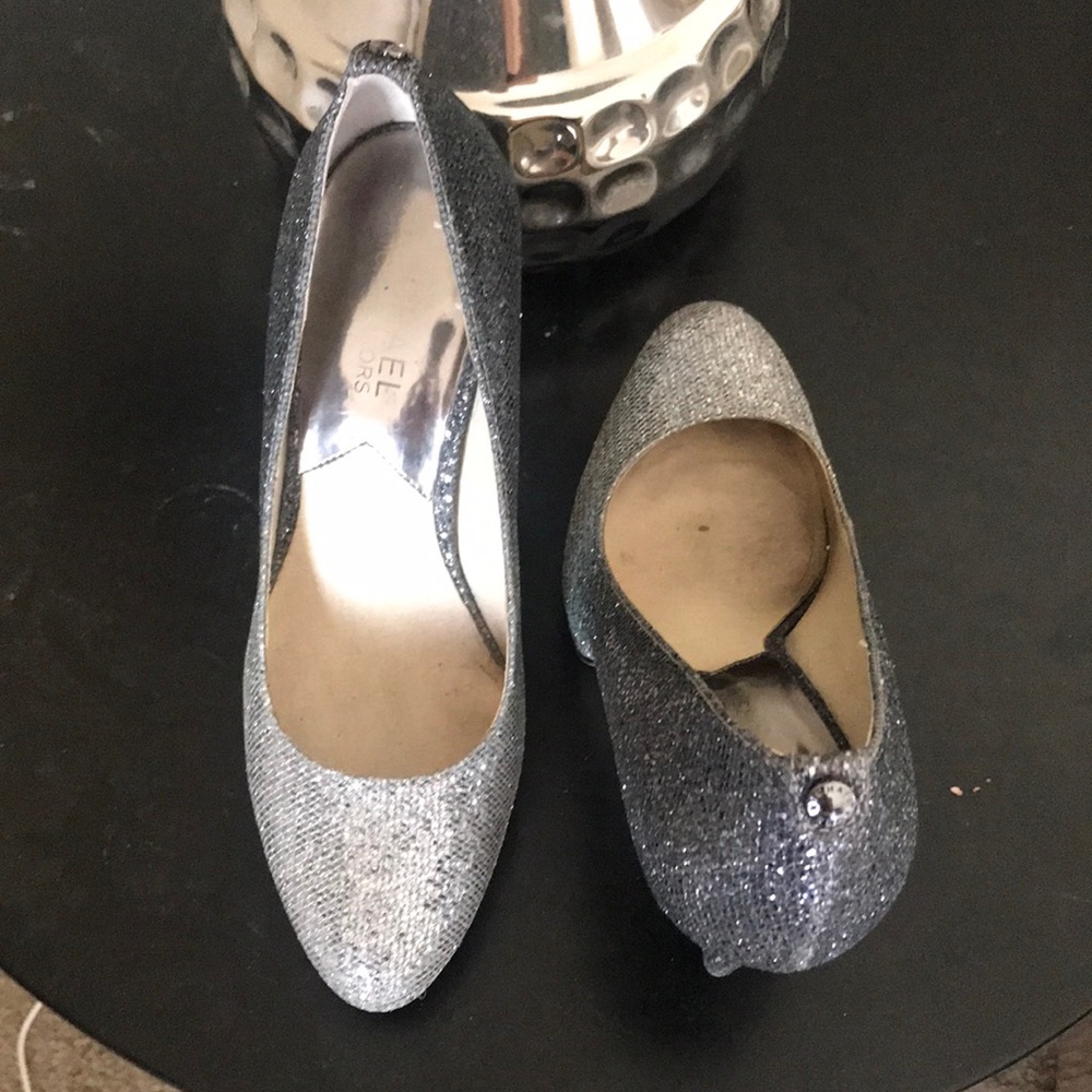 Michael Kors Sparkly Silver Heels Size 6M